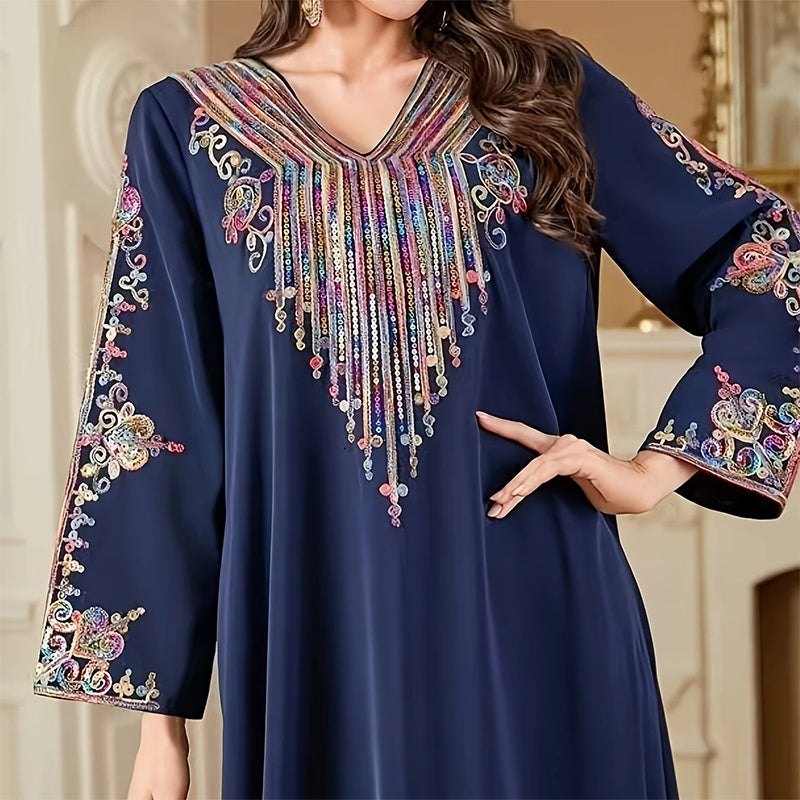 Boho Vintage Long Sleeve Maxi