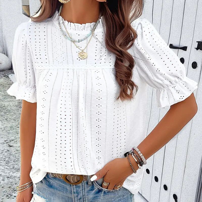 Women's Elegant Ruffle Detail Top