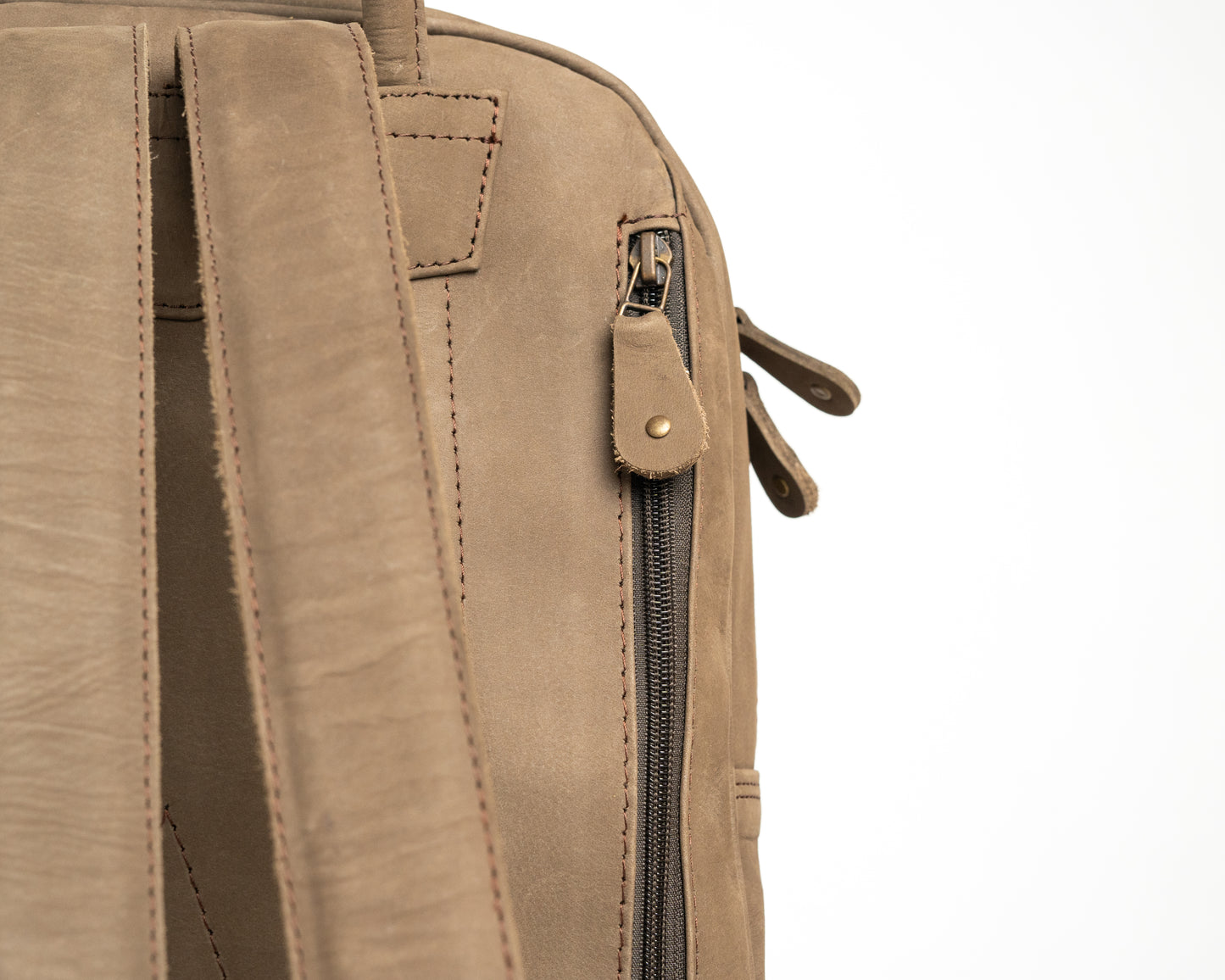 Minimalist Leather Backpack – Premium Vintage Brown