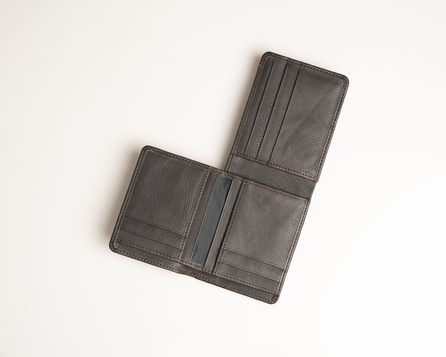 Premium Brown Leather Bi-Fold Wallet for Men