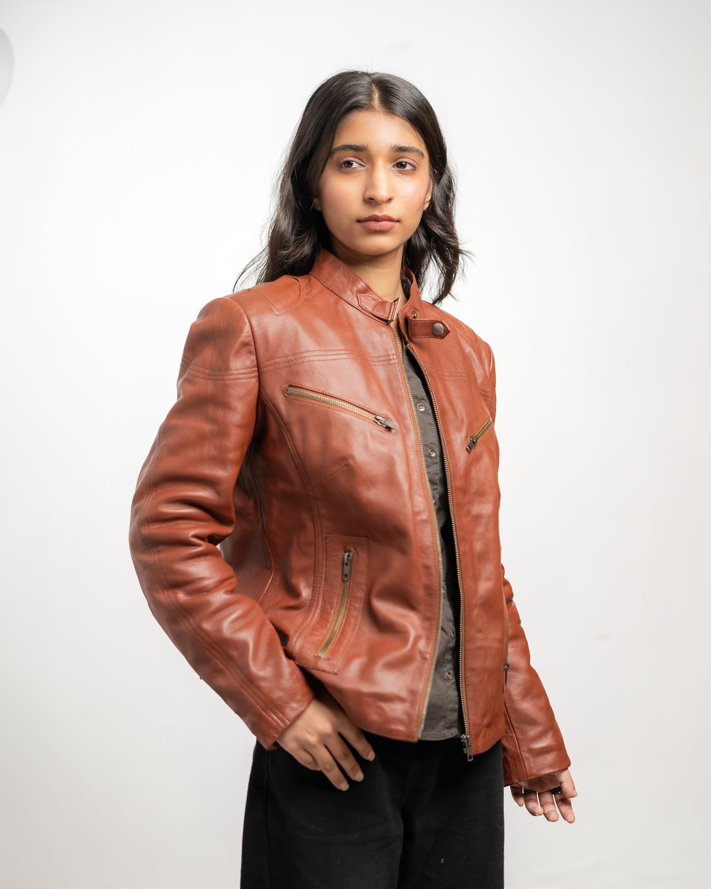 Rust Rider | Women’s Premium Sheep Leather Jacket