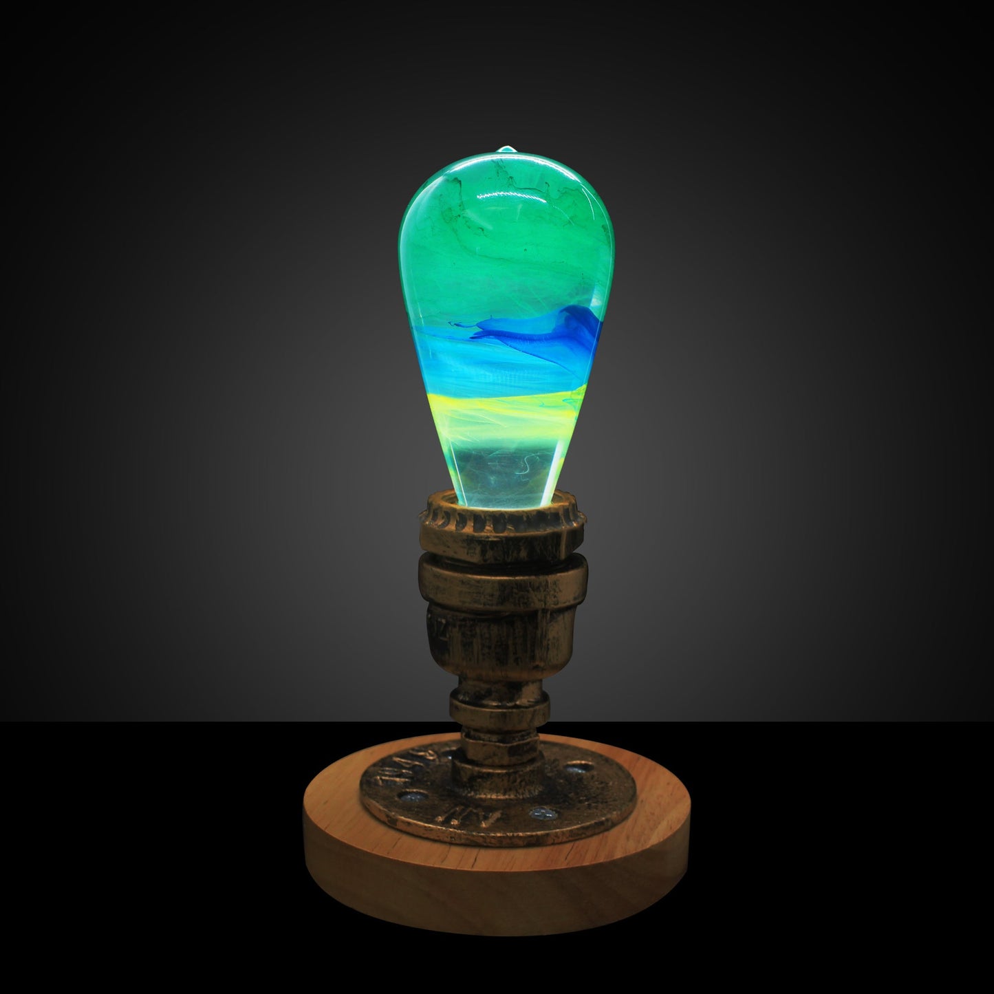 Resin Wood Table Lamp