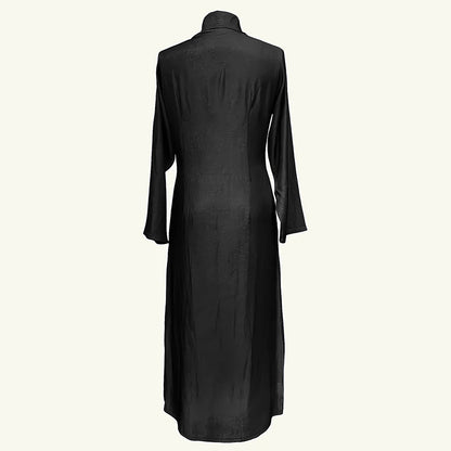 Women's Denim Maxi Dress With Pockets