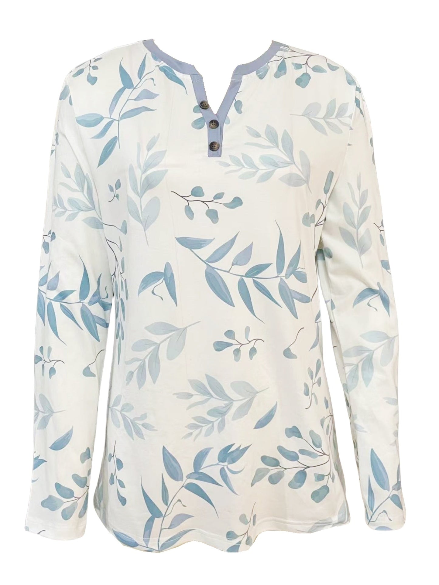 Leaf Printed Casual Top