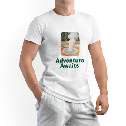 Solid Color Printed Men's Pure Cotton T-shirt