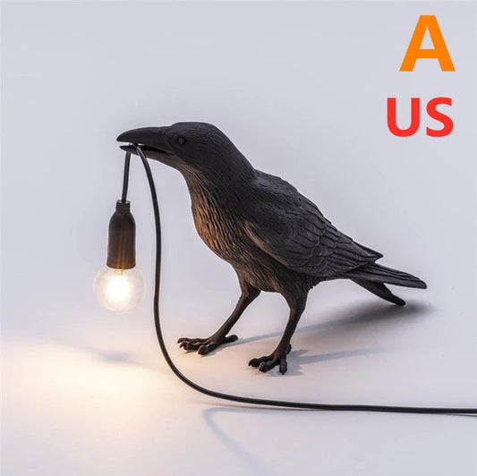 Raven Bird Lamp | Decor