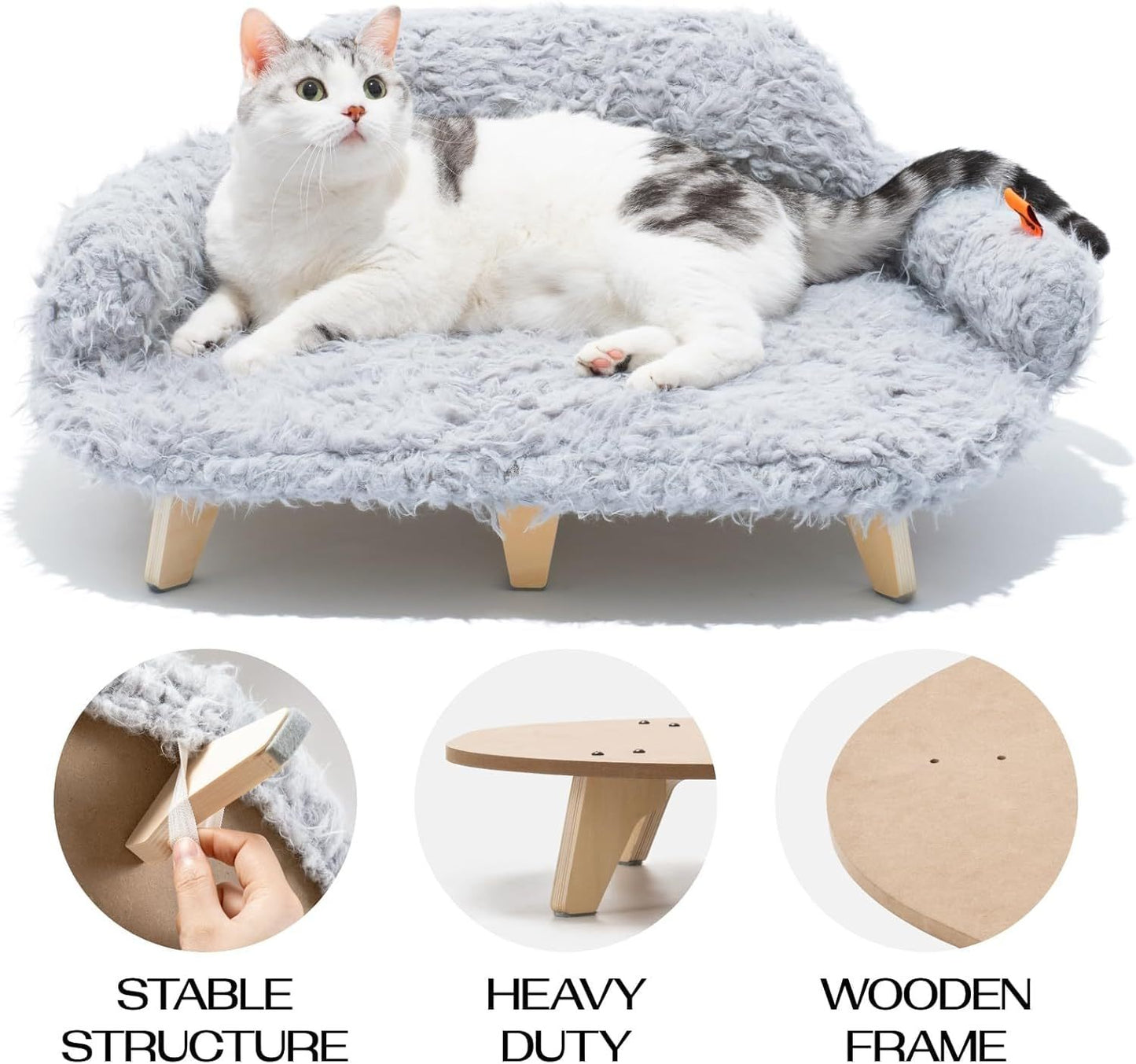 Elevated Cat Bed With Washable Cover