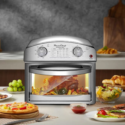 Classic Stainless Steel Air Fryer With Dual Knob Control