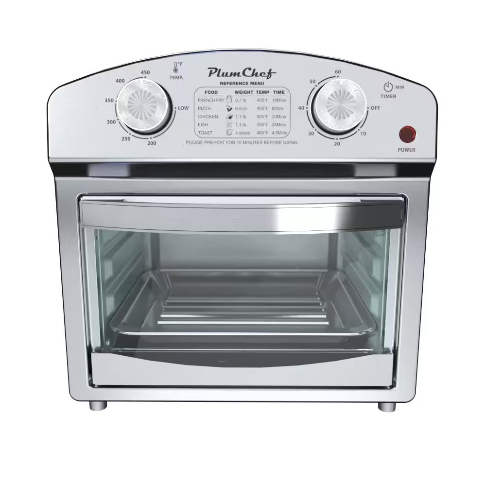 Classic Stainless Steel Air Fryer With Dual Knob Control