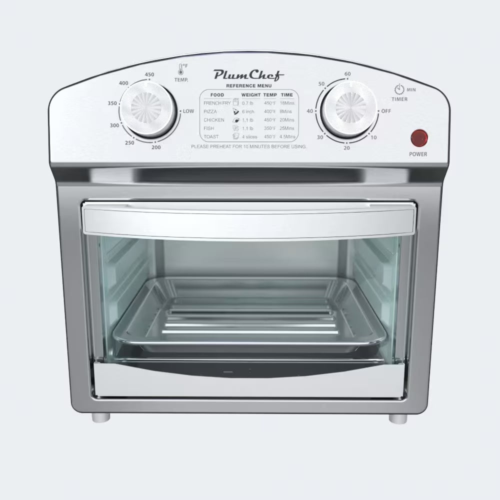 Classic Stainless Steel Air Fryer With Dual Knob Control