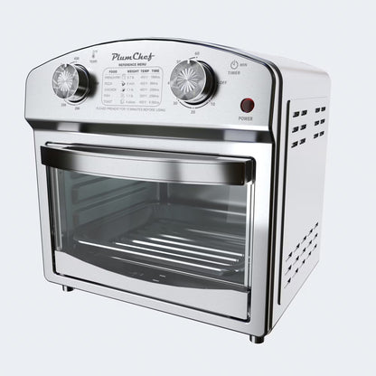 Classic Stainless Steel Air Fryer With Dual Knob Control