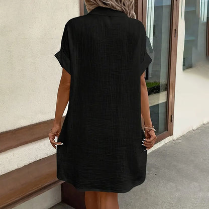 Women's Button Down Dress With Pockets