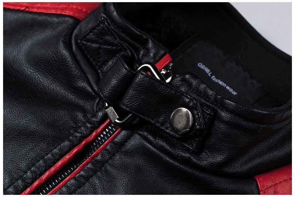 Motorcycle Stitching Leather Jacket