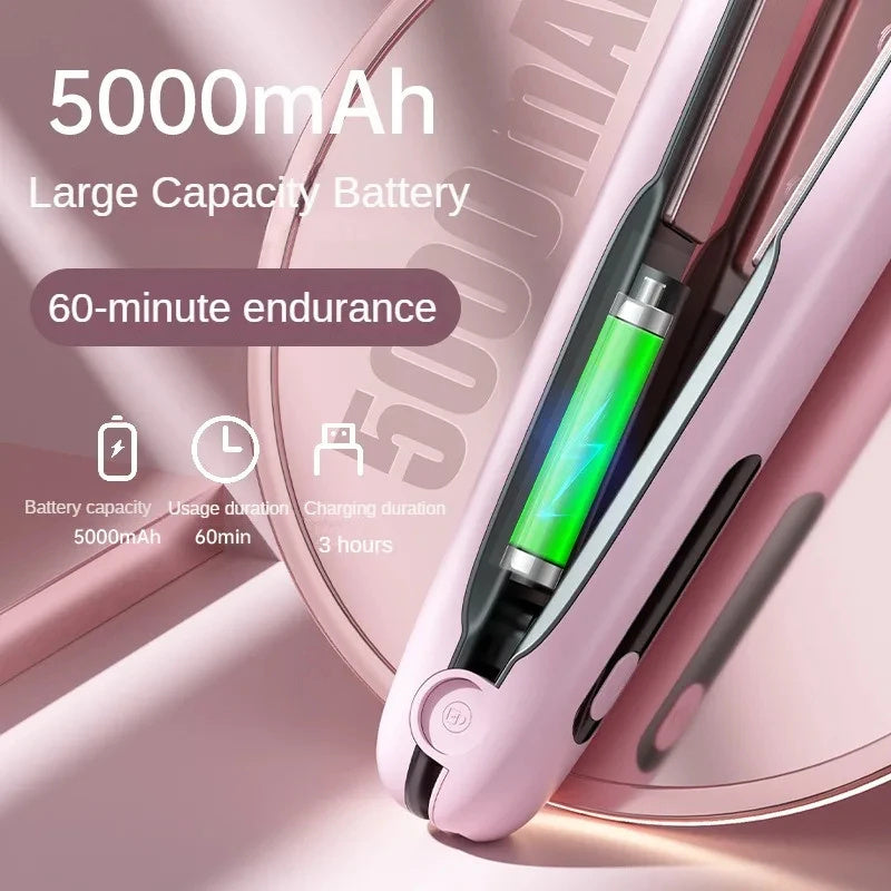Wireless Hair Straightener & Roller | 2 IN 1