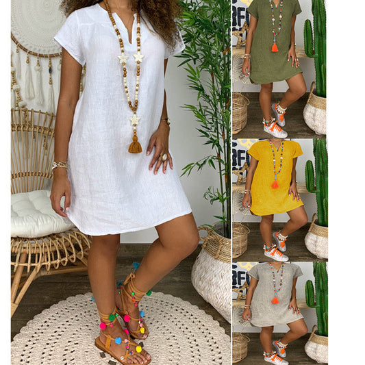 Womens Summer Casual V Neck Shirt