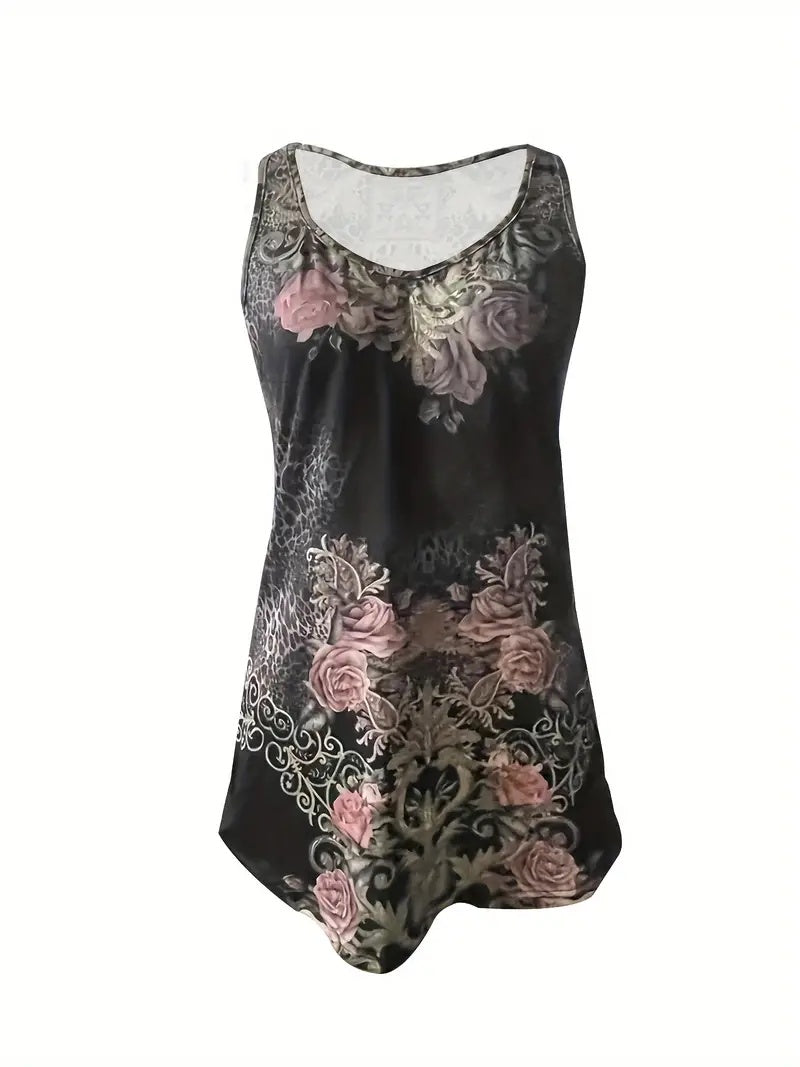 Floral Print Fashion Tank Top