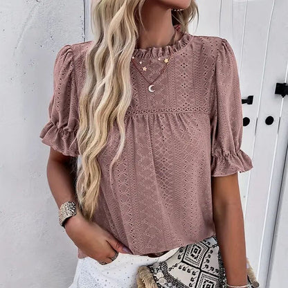 Women's Elegant Ruffle Detail Top