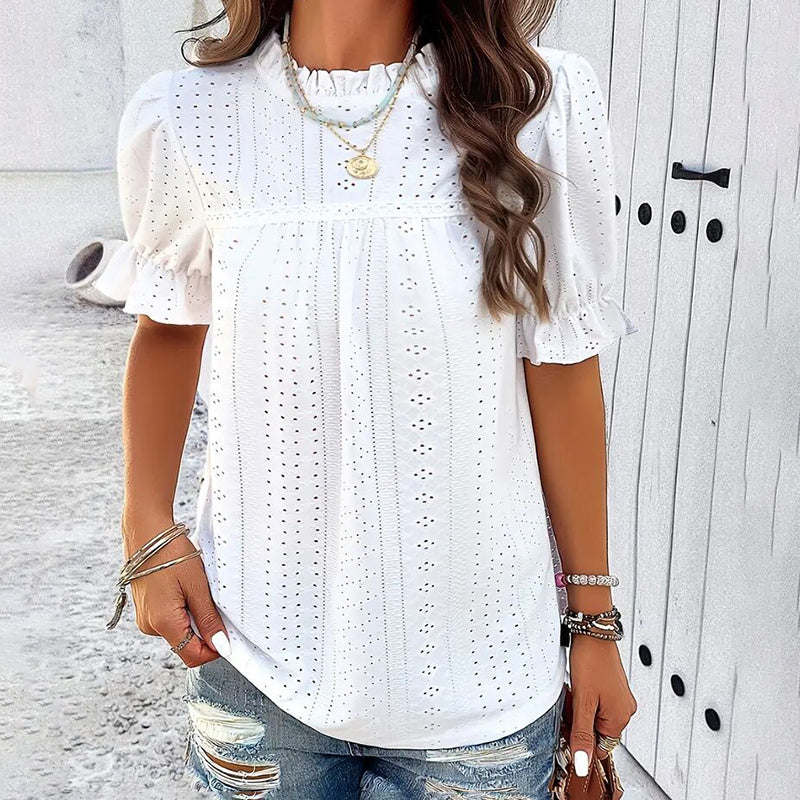 Women's Elegant Ruffle Detail Top