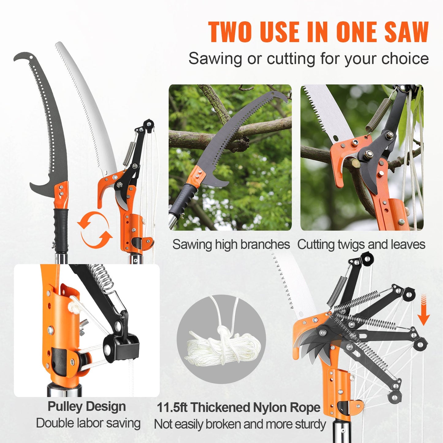 Manual Tree Pruner, 27 Ft Extendable