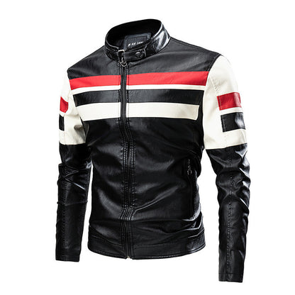 Motorcycle Stitching Leather Jacket