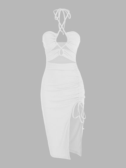 Sex Midi Halter Dress For Party