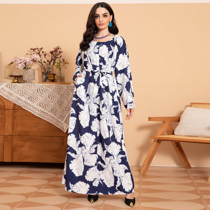 Elegant Style Round Neck Long Dresses