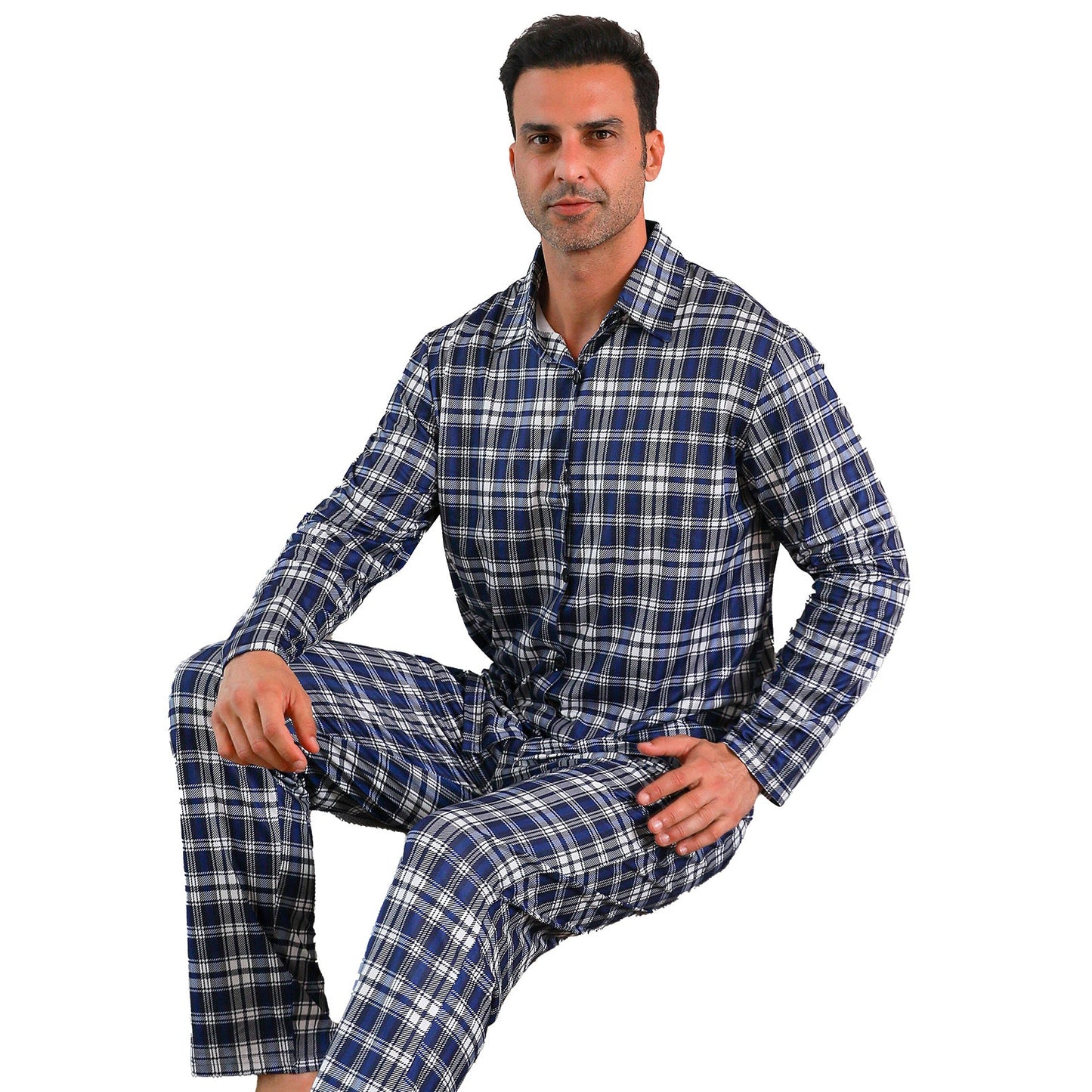 Ice Silk Men's Pajama Set