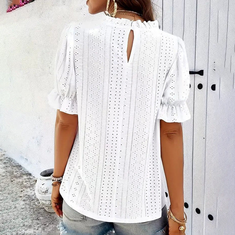 Women's Elegant Ruffle Detail Top