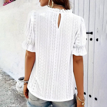 Women's Elegant Ruffle Detail Top