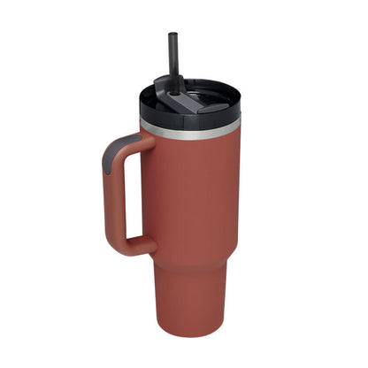 40 Oz Tumbler With Handle Straw