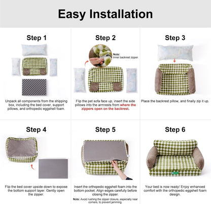 Orthopedic Dog Bed - With Removable Washable Cover