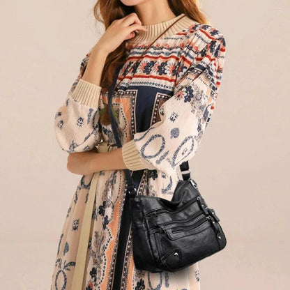 Women Leather Shoulder Bag | Large Capacity