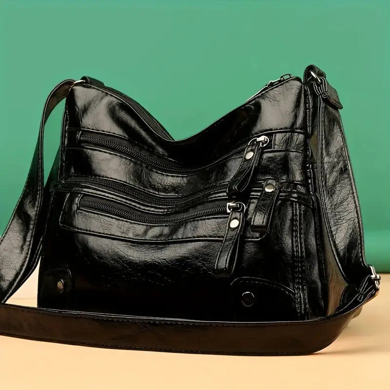 Women Leather Shoulder Bag | Large Capacity