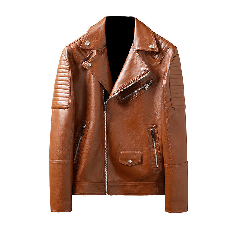 Slim-fitting Biker Leather Jacket