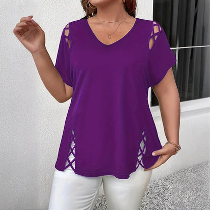 Women's Criss Cross V Neck Top