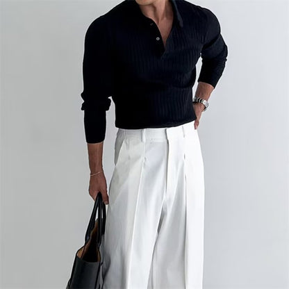 Lapel Button Polo Shirt