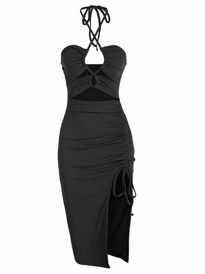 Sex Midi Halter Dress For Party