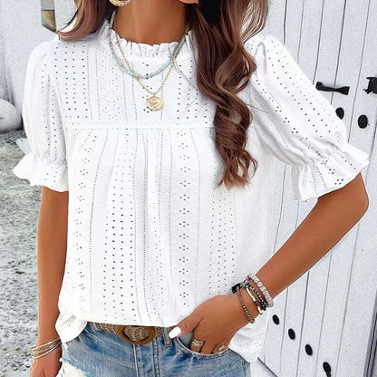 Women's Elegant Ruffle Detail Top