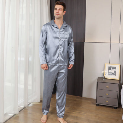 Ice Silk Men's Pajama Set