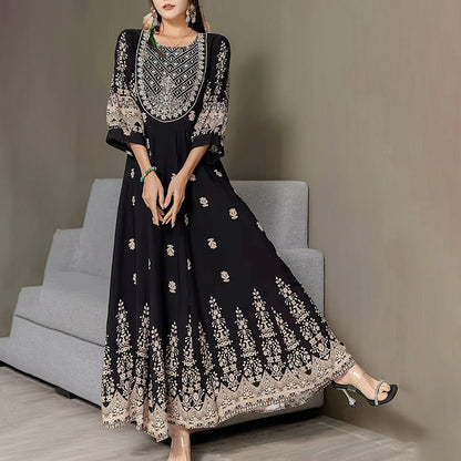 Women's Bohemian Embroidered Maxi