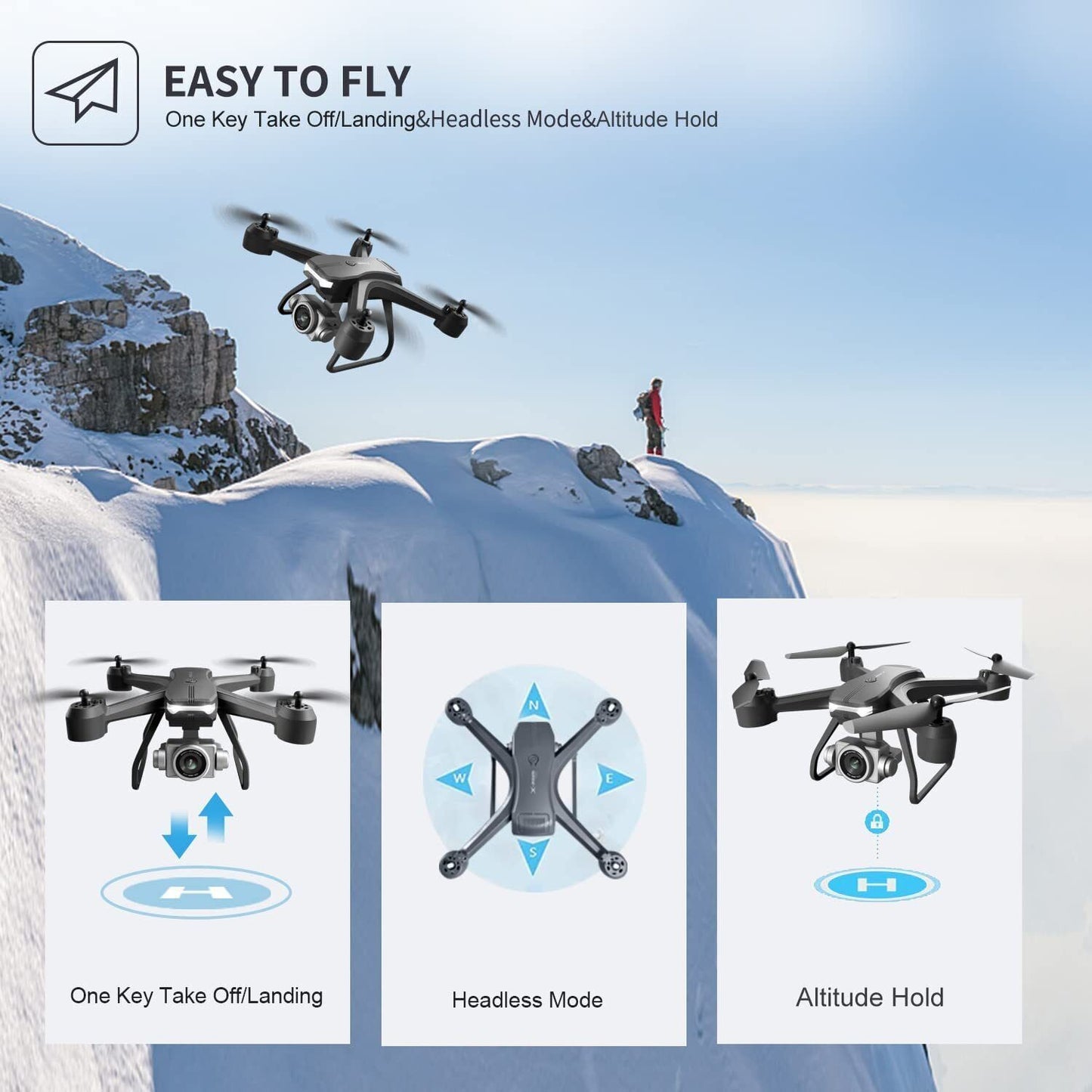 Professional Drone 6K HD | Hand Gesture Control