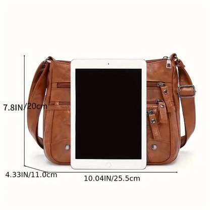 Women Leather Shoulder Bag | Large Capacity