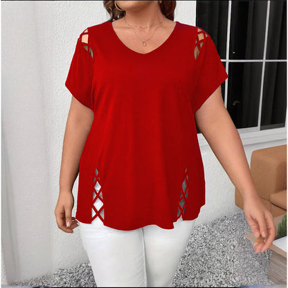 Women's Criss Cross V Neck Top