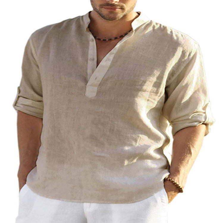 Men's Turkish Cotton Linen Shirt