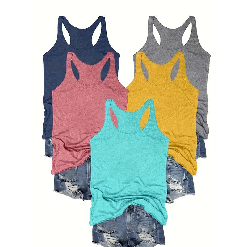 Women's Racerback Tank Tops x5 Pieces Set