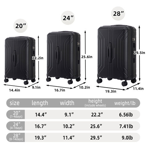 ABS Spinner Wheel Luggage | 3 Pcs Set