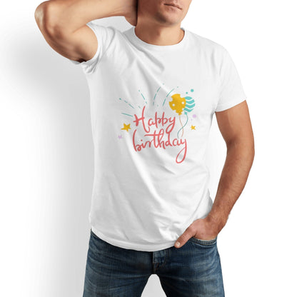 Happy Birthday Men's Pure Cotton Round Neck T-shirt