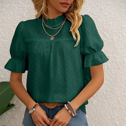 Women's Elegant Ruffle Detail Top