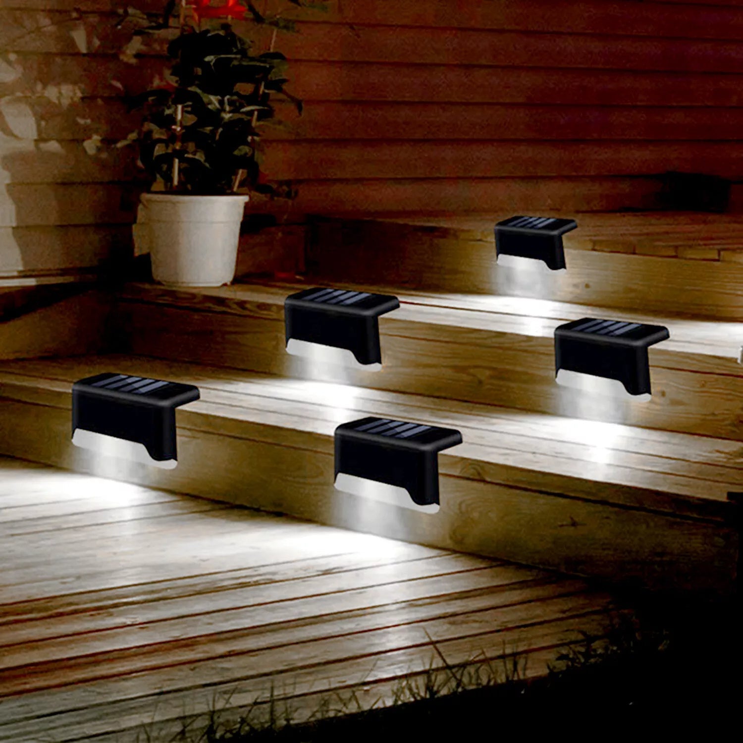 4x Solar Deck Lights | Outdoor