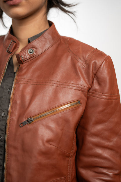 Rust Rider | Women’s Premium Sheep Leather Jacket
